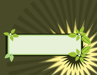 Leaf banner vector