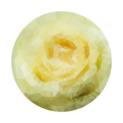 Abstract geometric polygonal white rose vector