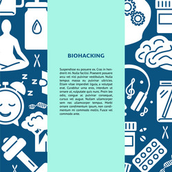 biohacking concept background in flat style vector image