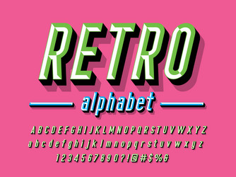 chisel font vector image