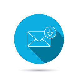 Mail inbox icon email message sign vector