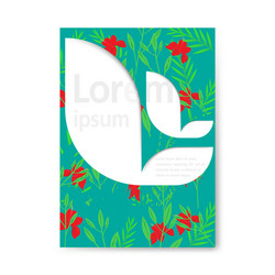 natural floral concept business modern flyer amp Vector Image
