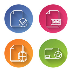 set line document and check mark doc file vector image