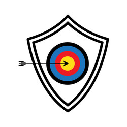 shield with arrow target vector image