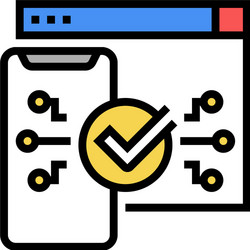 two step authentication color icon vector image