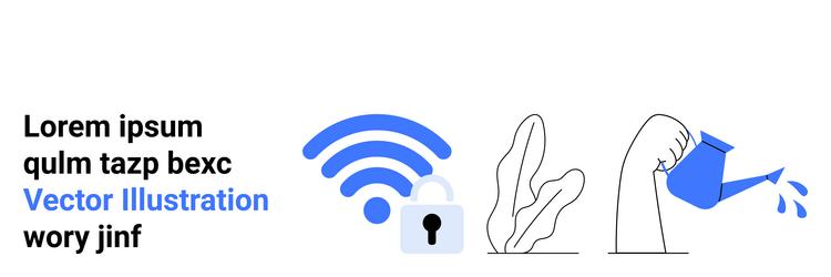 wireless connectivity data security and growth vector image