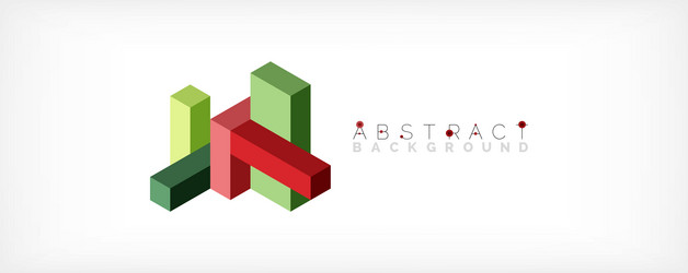 abstract background 3d cubes cubic elements vector image