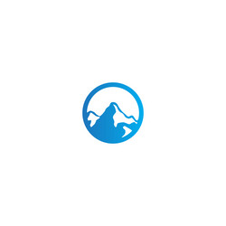 Circle mountain logo Royalty Free Vector Image