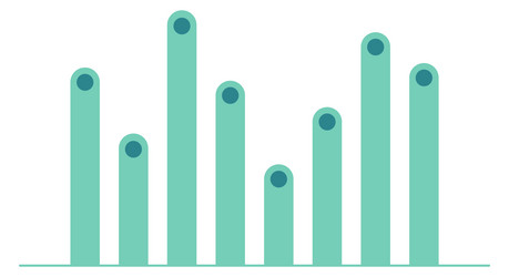 dashboard statistic icon column chart with data vector