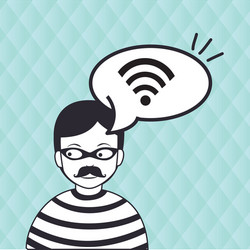 hacker information app icon vector image