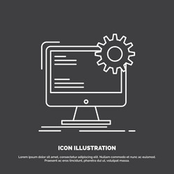 internet layout page site static icon line symbol vector image