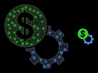 mesh net dollar setup gear with majestic vector image