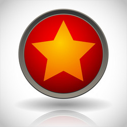 stylish star badge button vector