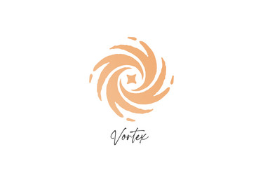 Vortex logo design celestial star Royalty Free Vector Image
