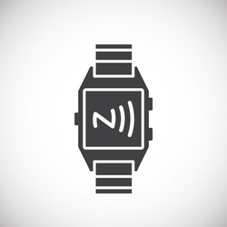 nfc related icon on background for graphic and web vector image