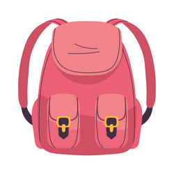 pink school bag vector