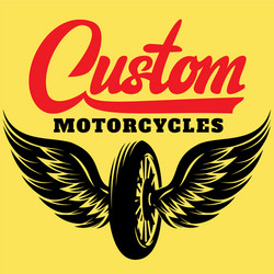 template on motorcycle theme with calligraphic Vector Image