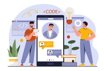 web programming online vector image