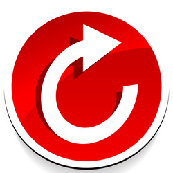 circular arrow icon revolve rotate iteration vector image