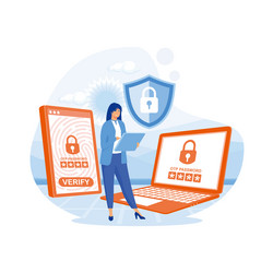 otp one-time password for secure transaction vector image
