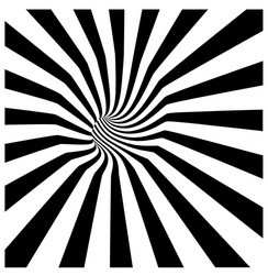 Tunnel vortex in concentric black and white stripe vector