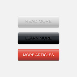 web buttons flat design template vector image