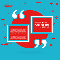 abstract concept empty speech square quote vector image