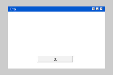 computer window error flat warning symbol vector image