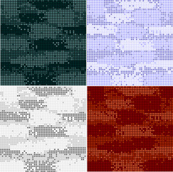 Digital Camo Pixel Patterns vector image