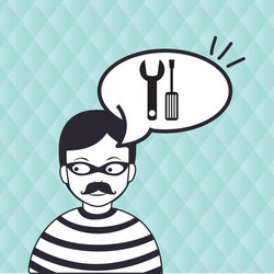 hacker information app icon vector image