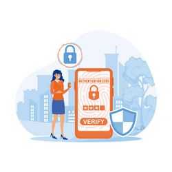 Otp one-time password for secure transaction Vector Image