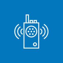 Radio set line icon vector