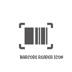 bar code reader icon simple flat style vector image