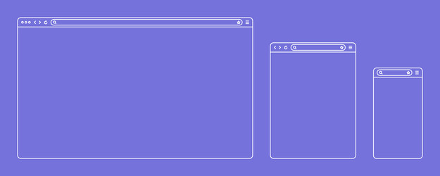 blank web browser internet page window vector image