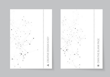 brochure design connecting dots and lines vector image