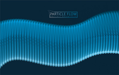 dynamic particles sound wave flowing over dark vector image