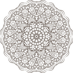 Ethnic fractal mandala meditation looks like vector