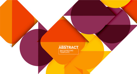 simple circles and triangles abstract background vector image