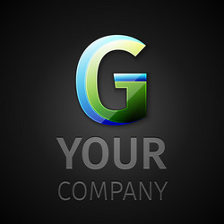 Gold g luxury logo icon classy letter logo design Vector Image