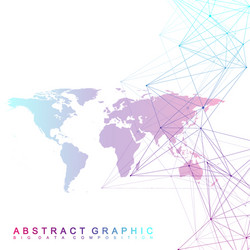 big data complex world globe graphic abstract vector image