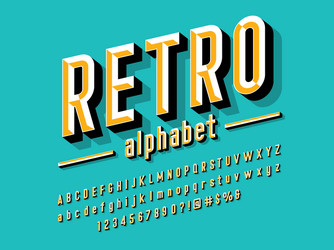 chisel font vector image