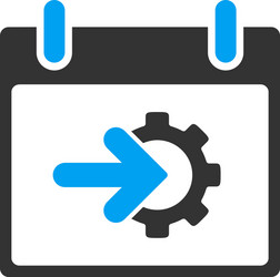 cog integration calendar day toolbar icon vector image