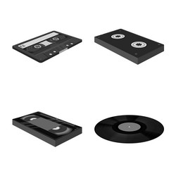 design of device and player symbol vector image