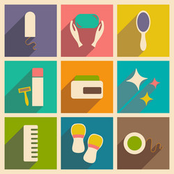flat with shadow concept and mobile application vector image