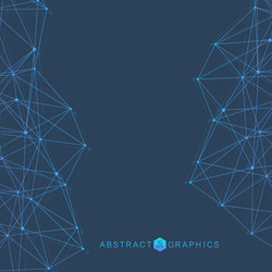 geometric abstract background with connected line vector image