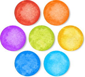 set of watercolor circles vector