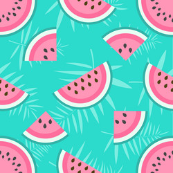 Green cartoon watermelon texture background Vector Image