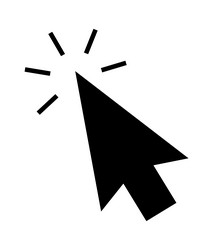 click cursor set computer pointer hand and arrow vector image