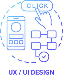 ux and ui design concept icon vector image