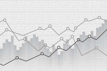 Abstract financial graph background vector